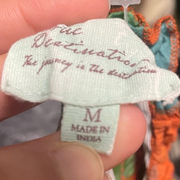 True Destination Boho Tropical Tassel Strap Dress – Size M - Picture 8 of 9